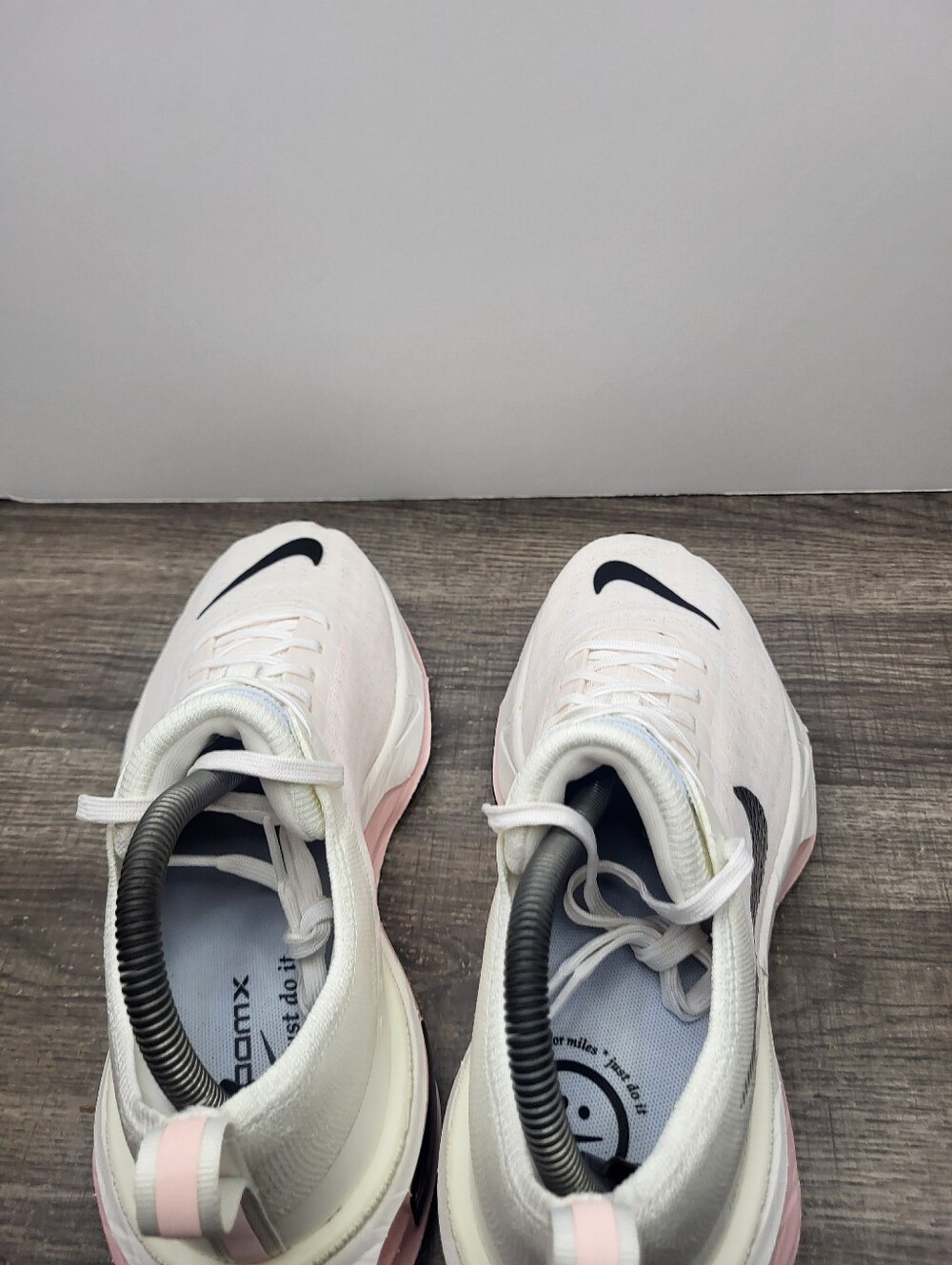 Nike Zoom X Women's Running Shoes - White, Pink & Black Swoosh - Picture 6 of 10